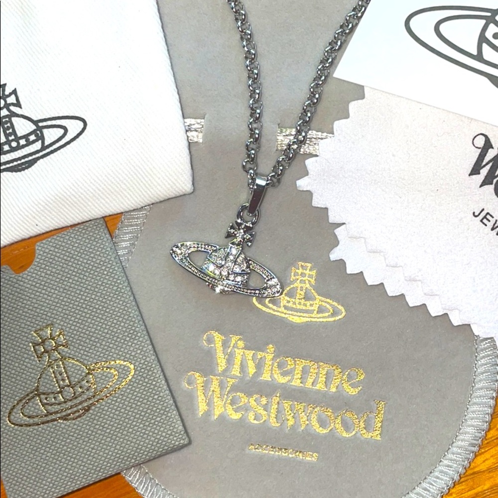 Vivienne Westwood bedazzled crystal orbit necklace